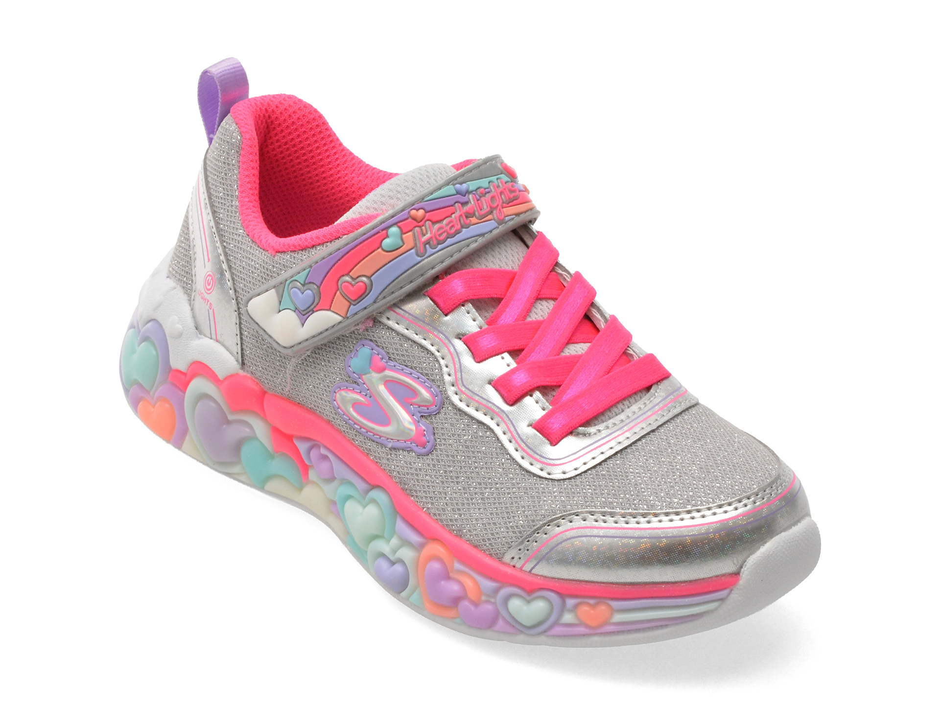 Pantofi Sport Skechers Argintii cu Lumini