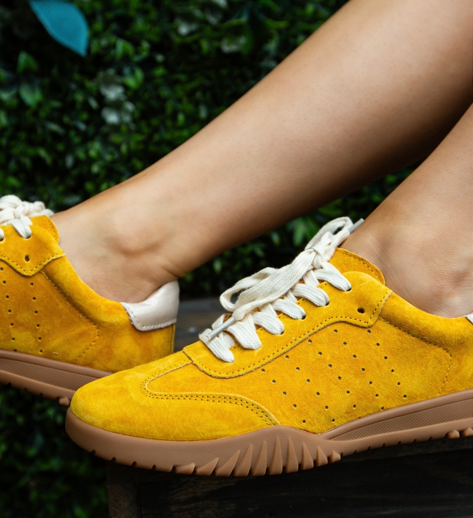 Sneakers Dama Nygery Galbeni - Confort Stilat - imagine 4