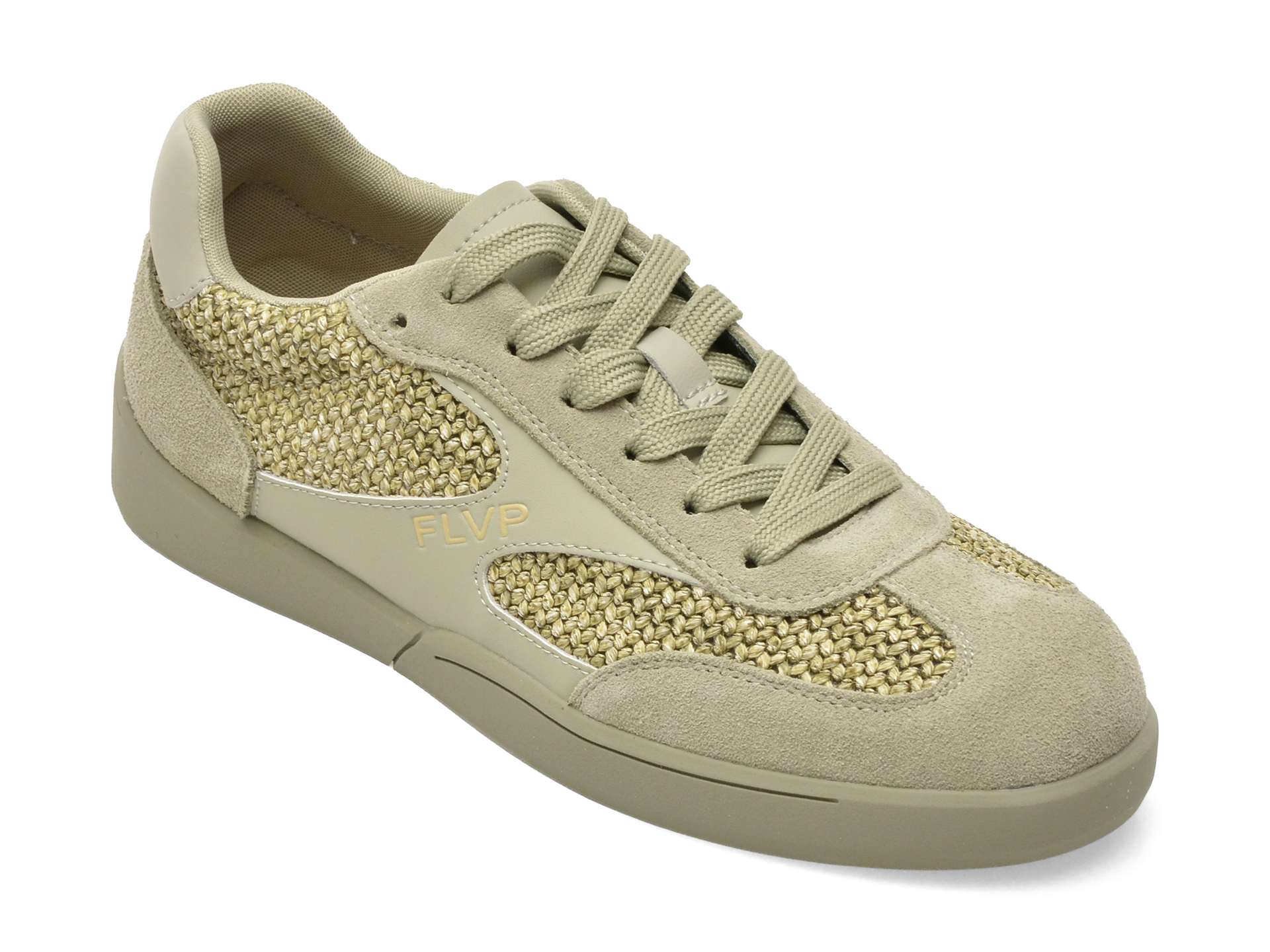 Pantofi sport FLAVIA PASSINI verzi, 18381, din material textil si piele naturala