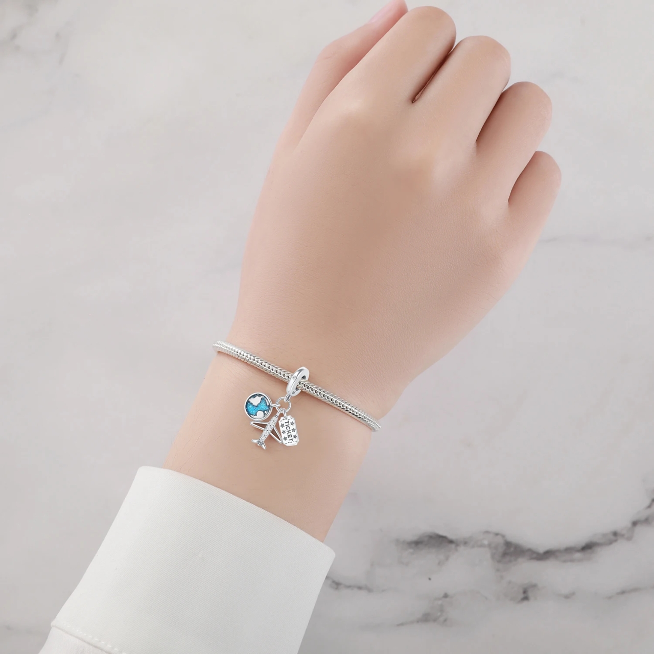 Delis Charm Argint Passport, Talisman Călătorie - imagine 2