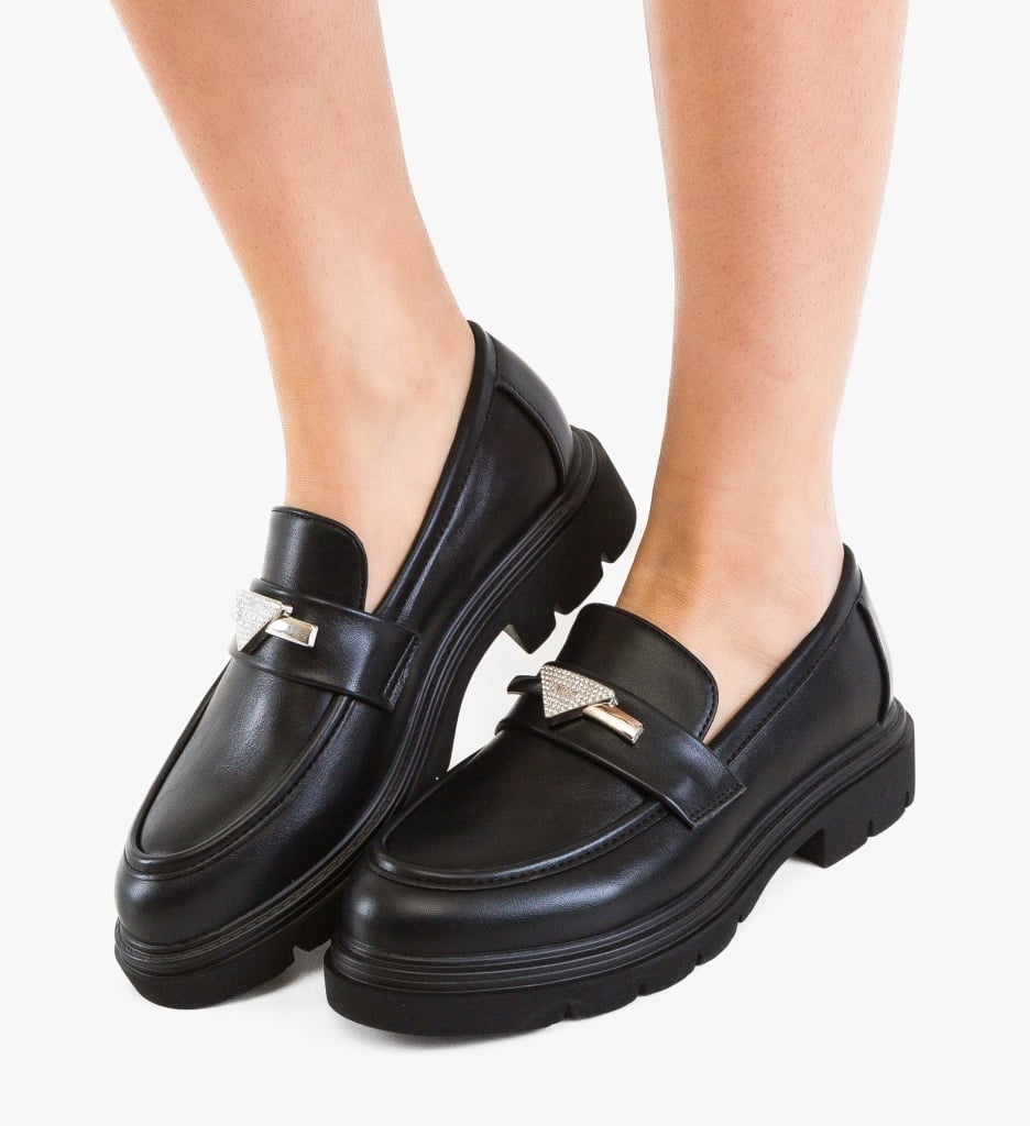 Pantofi Casual Dama Stende Negri Confortabili