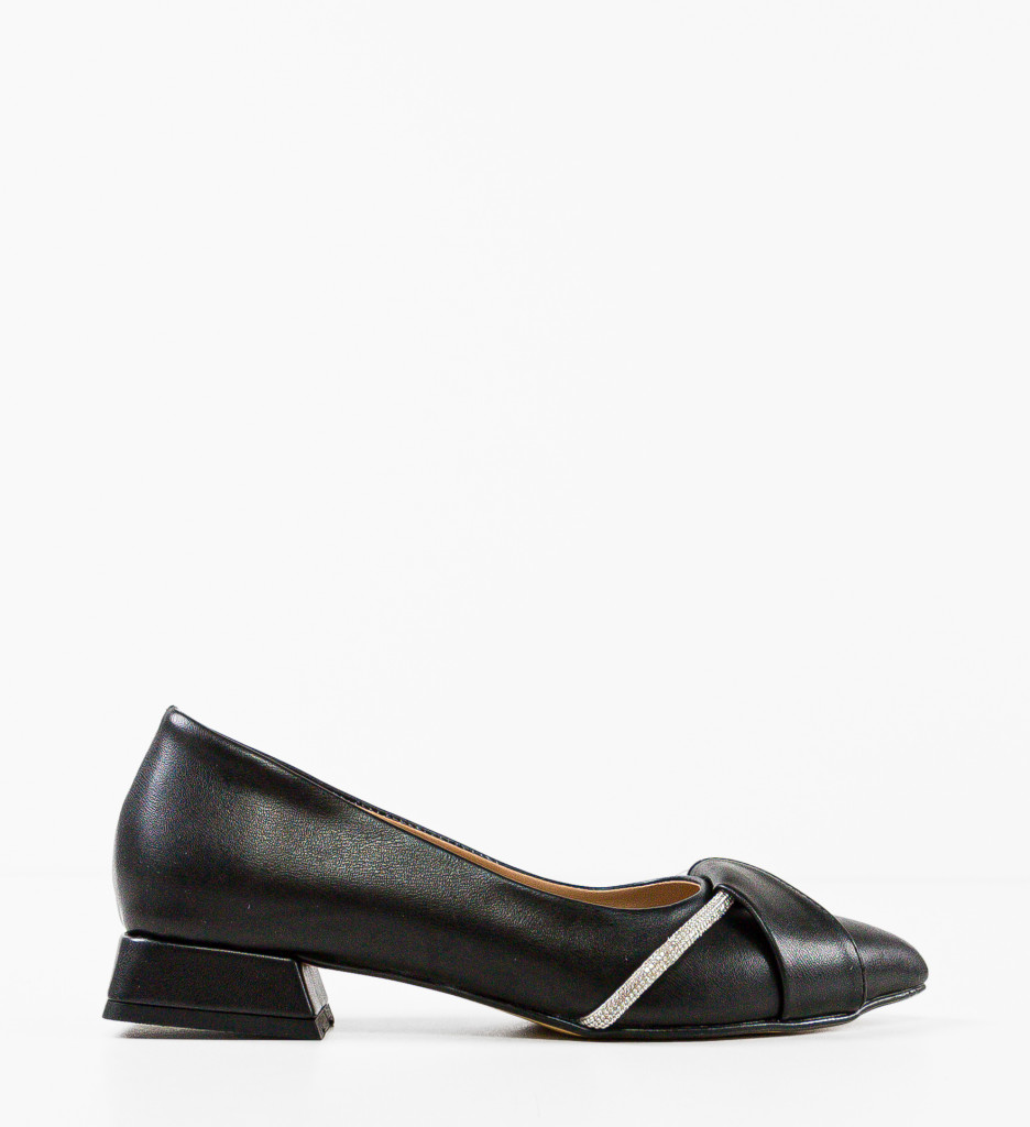 Pantofi Barysan Negri Eleganți cu Toc - imagine 5