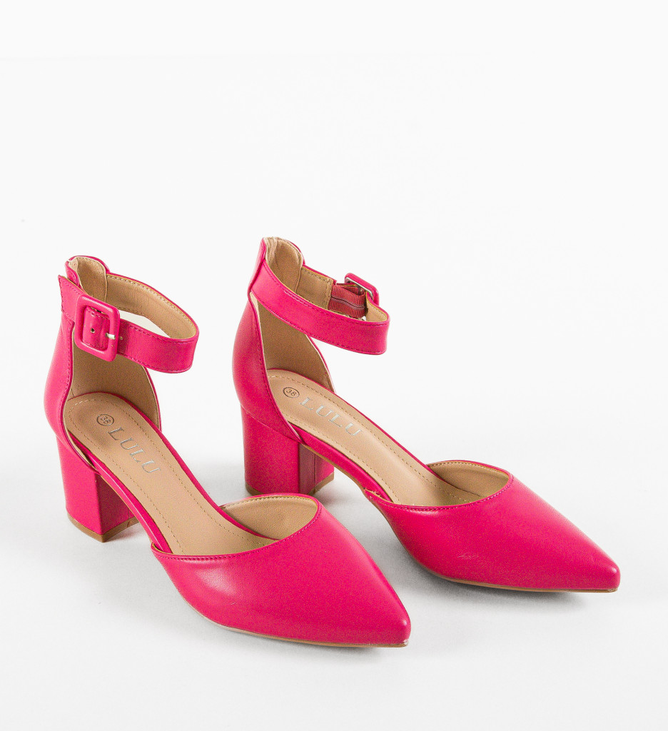 Pantofi cu Toc Anerose Fuchsia - Stil Glamour - imagine 9