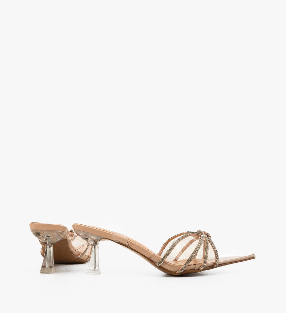 Pantofi Dama Peryz Bej cu Toc Eleganți - imagine 7