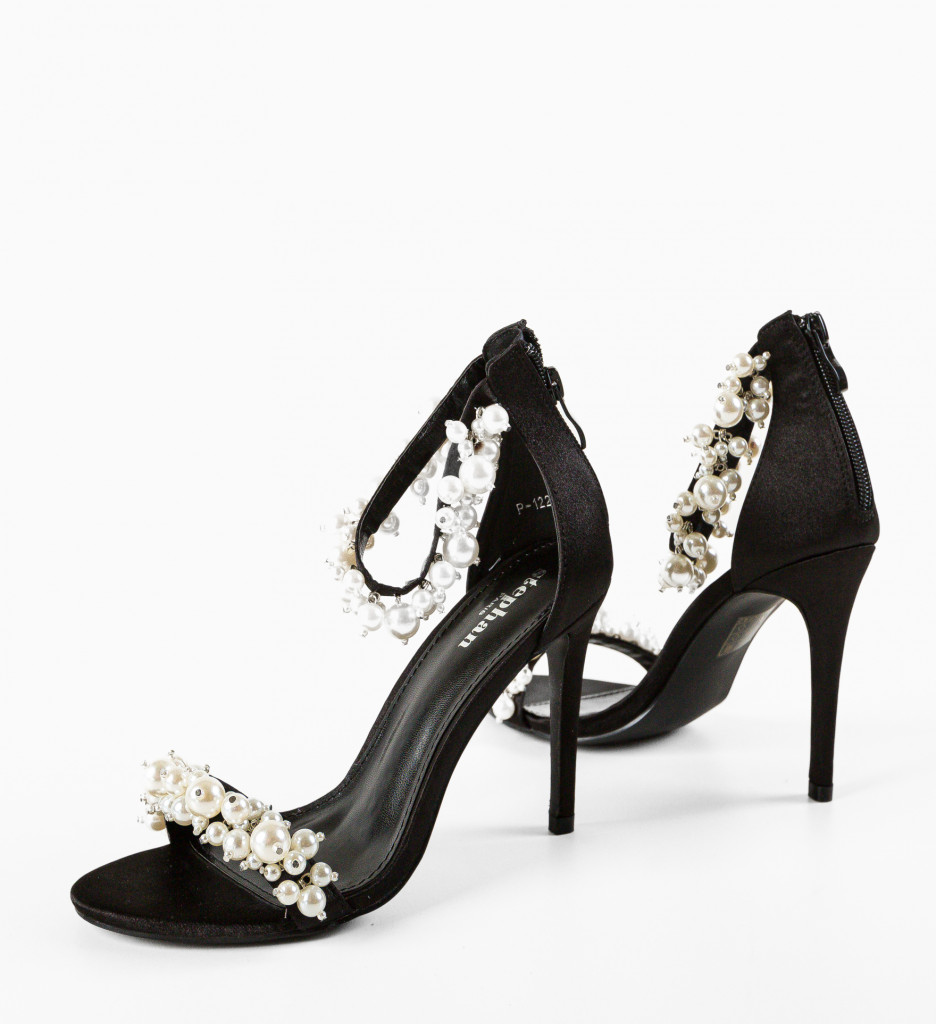 Sandale cu Toc Pirop Negre | Eleganta si Stil - imagine 7