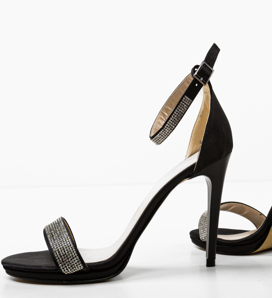 Sandale Cincil Negre cu Toc - Eleganță Maximă - imagine 7