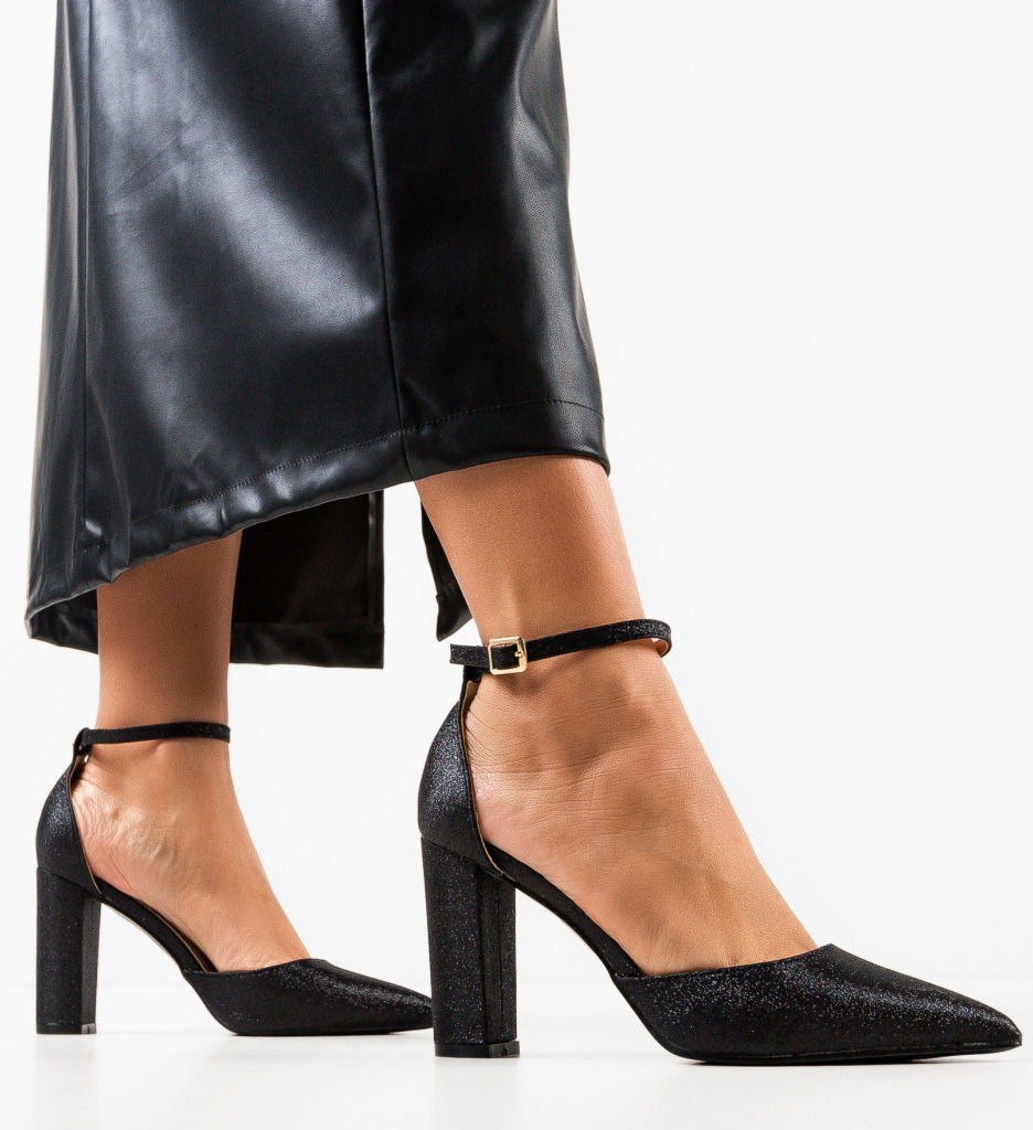 Pantofi Toc Nakara Negri - Eleganță Maximă