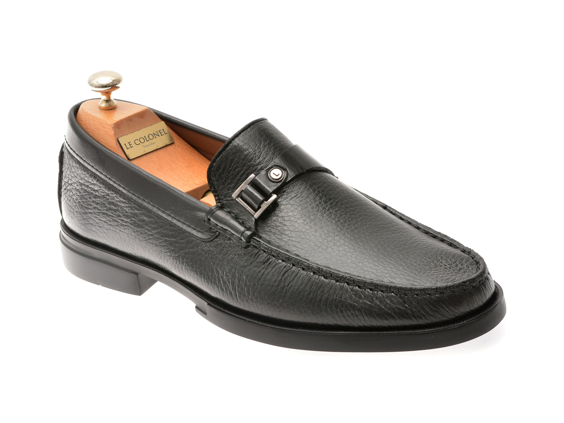 Mocasini LE COLONEL negri din piele naturală