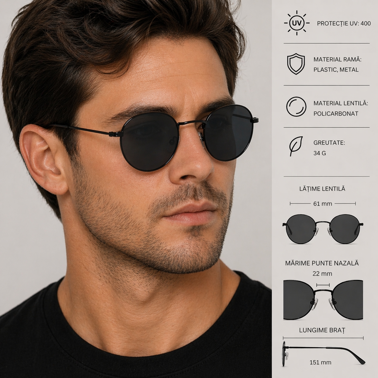 Ochelari de soare Picadili SG137 cu protecție UV - imagine 7