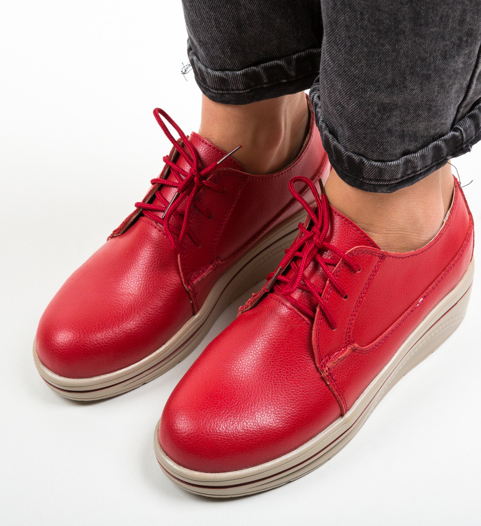 Pantofi Casual Lionata Rosii - Stil și Confort - imagine 3