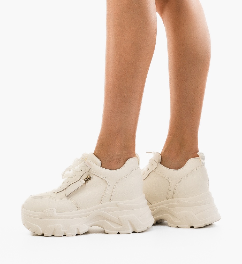 Sneakers Myrar Albi - Confort și Stil - imagine 3