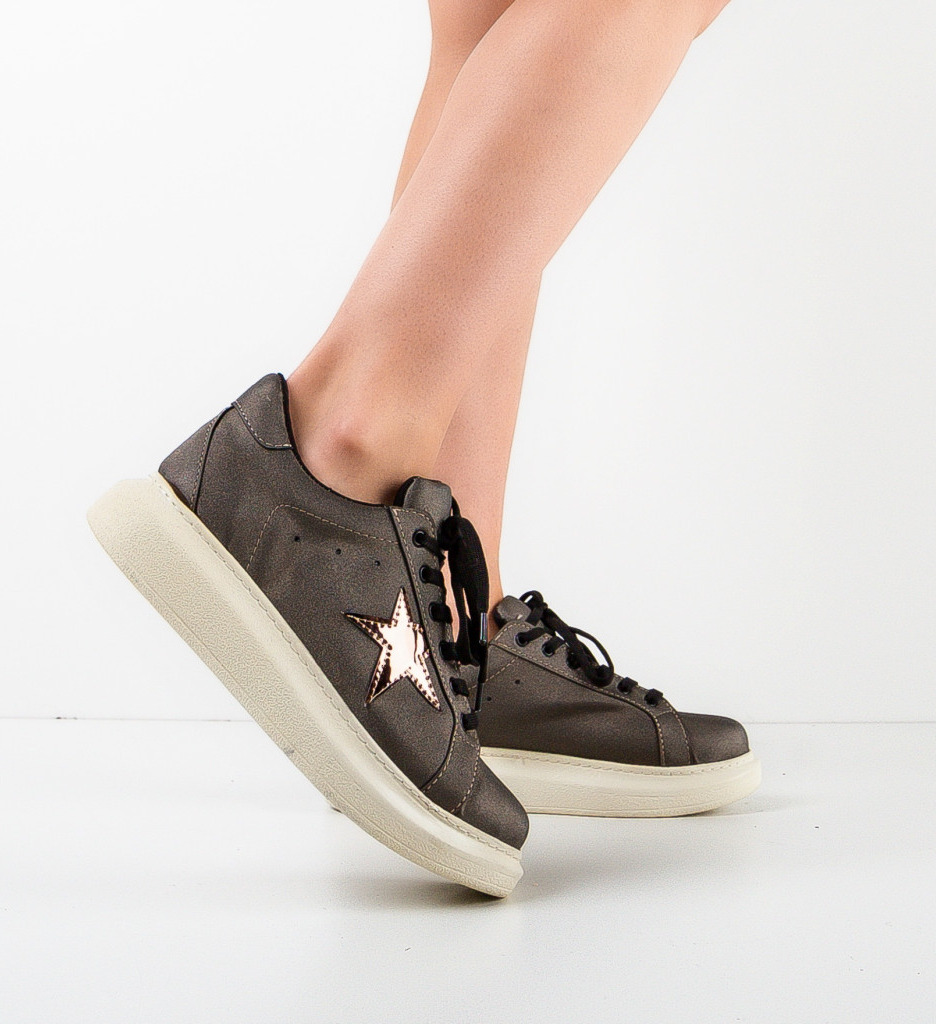 Sneakers Dama Gri - Confort și Stil Urban - imagine 3