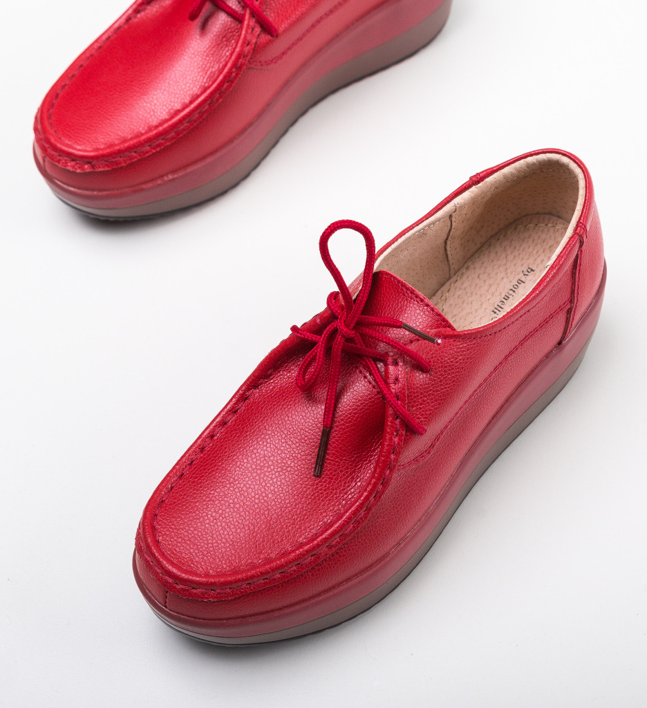 Pantofi Casual Vlasta Rosii - Confort și Stil - imagine 4