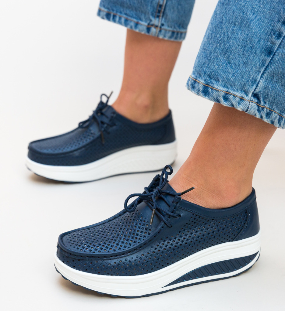 Pantofi Casual Baroco Bleumarin - Stil & Confort - imagine 2