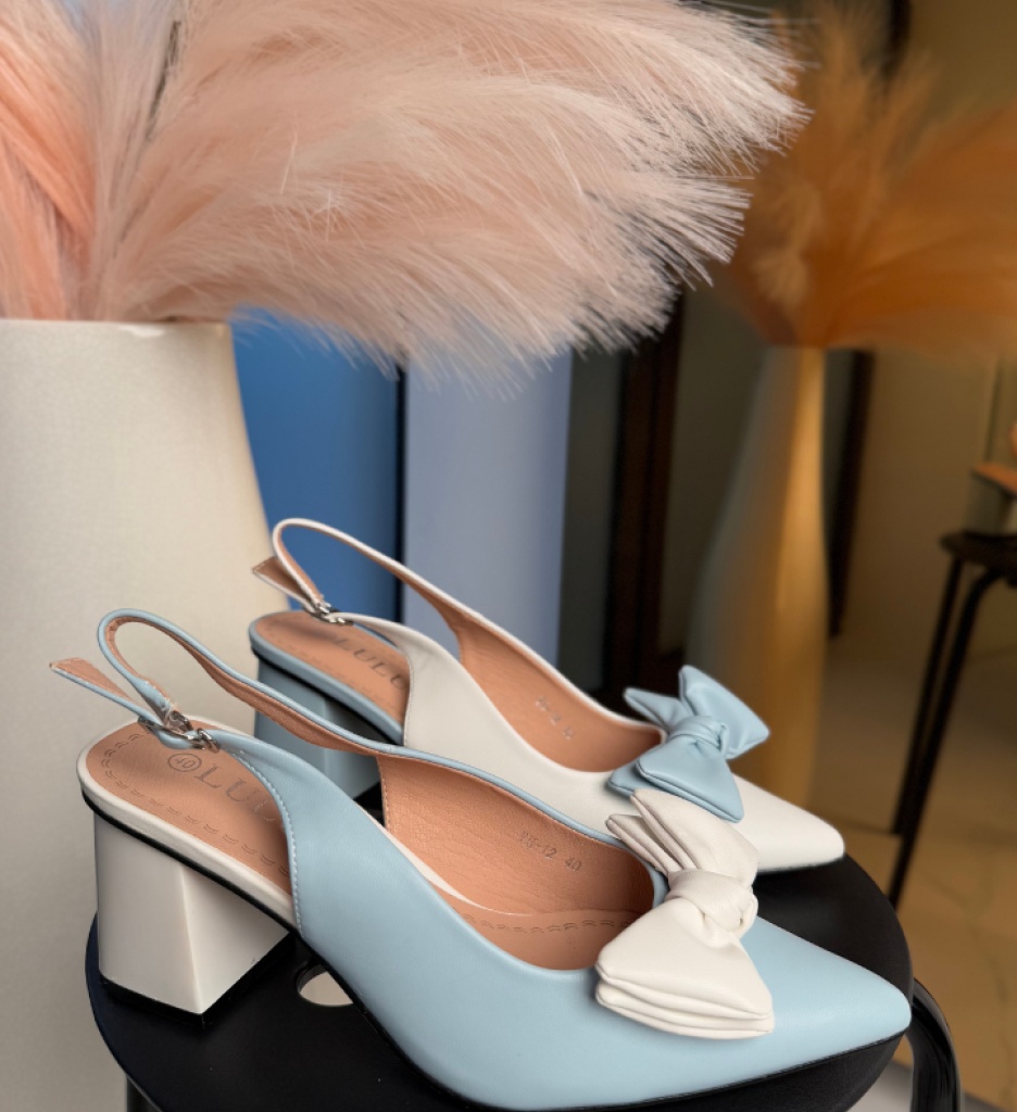Pantofi cu Toc Albastri Depurtat | Eleganță