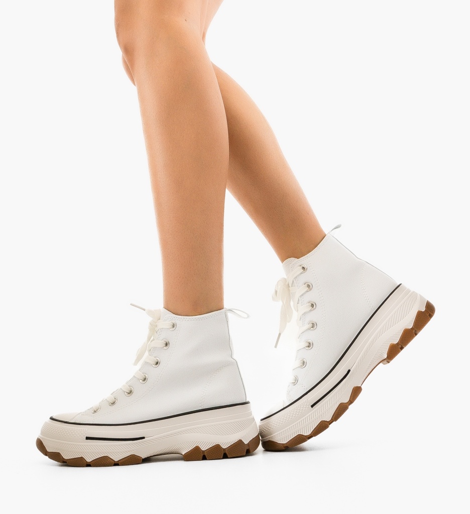 Sneakers Dama Fedaz Albi - Confort și Stil - imagine 5