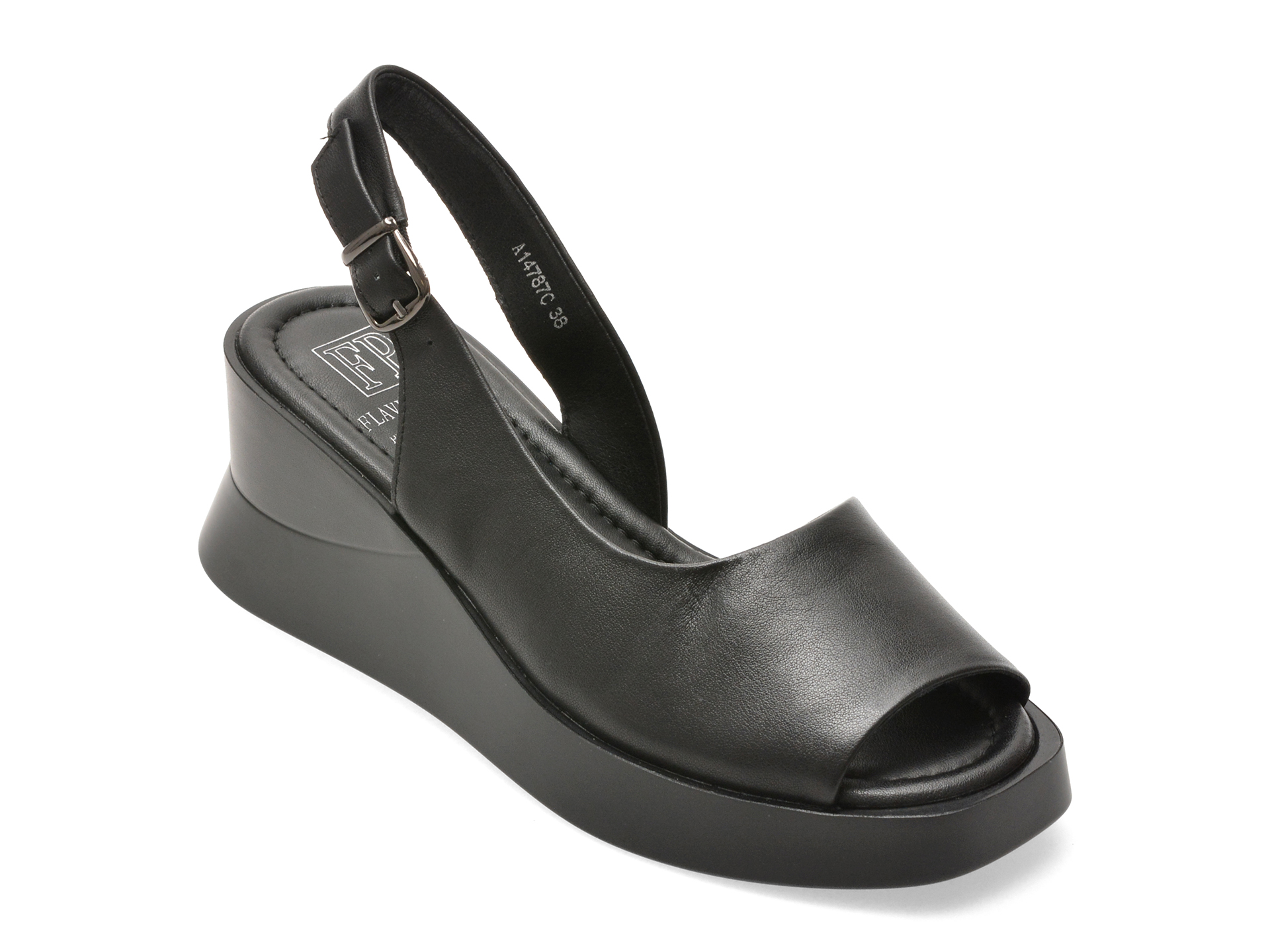Sandale FLAVIA PASSINI Negre din Piele Naturală