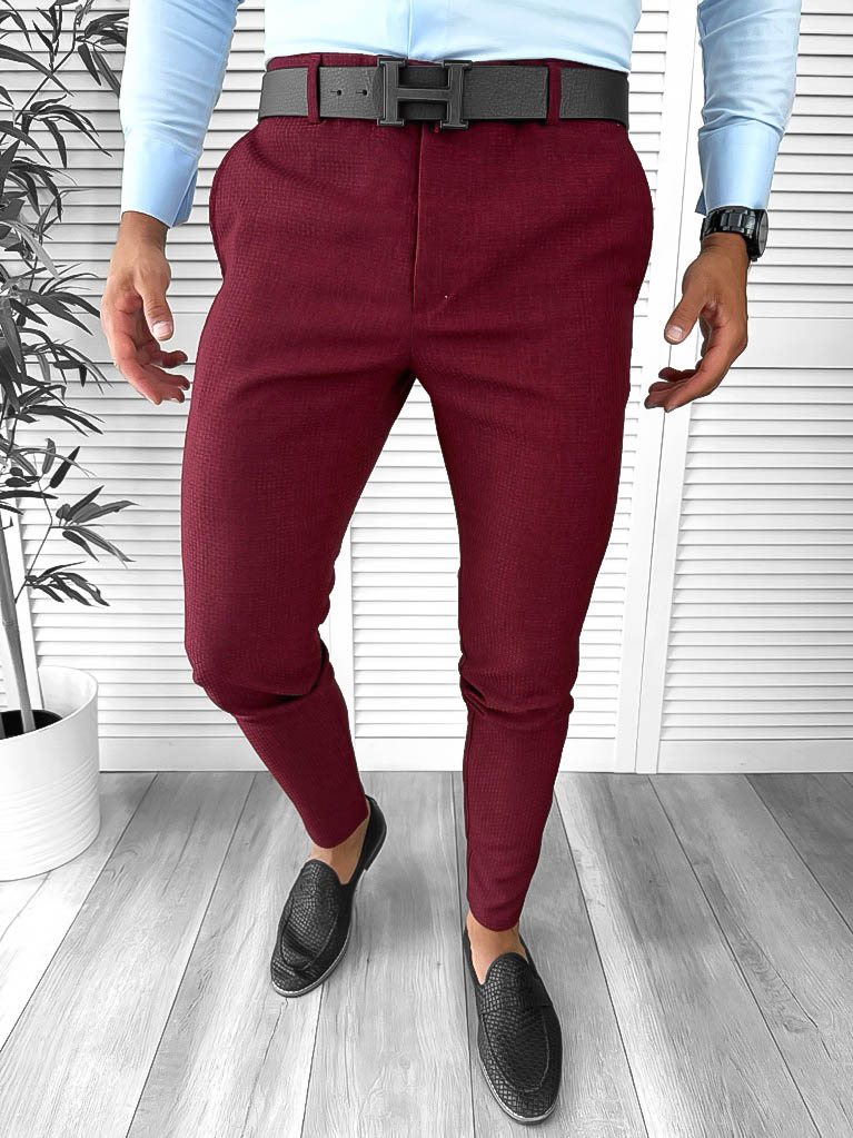 Pantaloni Eleganti Barbati Grena | Stil & Confort