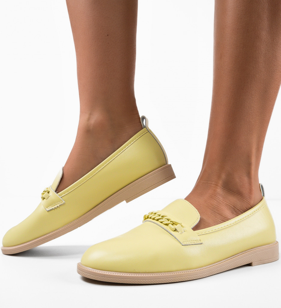 Pantofi Casual Dama Kalanz Galbeni | Stil și Confort
