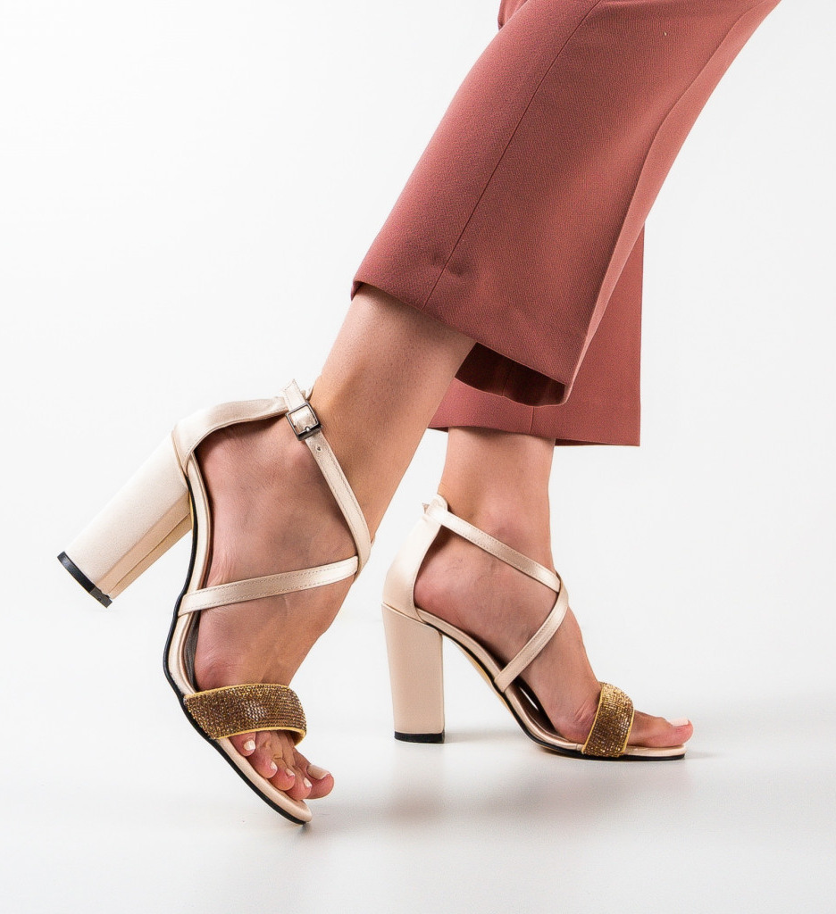 Sandale Toc Terna Bej - Eleganță și Confort - imagine 2