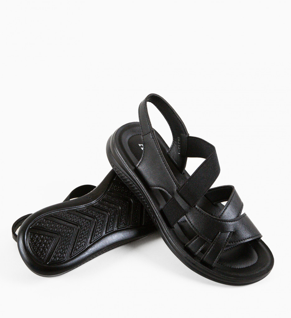 Sandale Dama Janna Negre | Eleganță și Confort - imagine 5