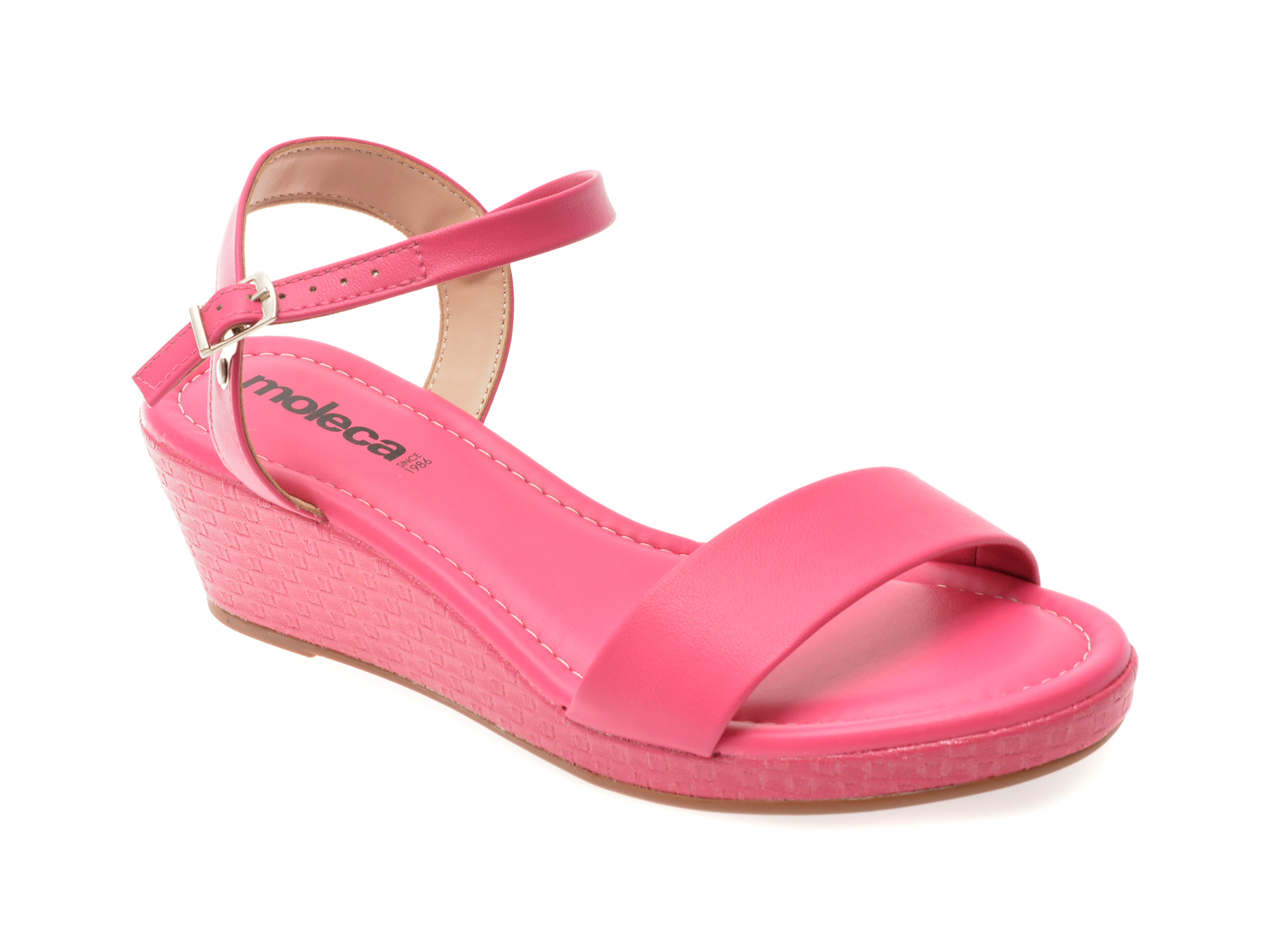 Sandale MOLECA Fucsia din Piele Ecologică