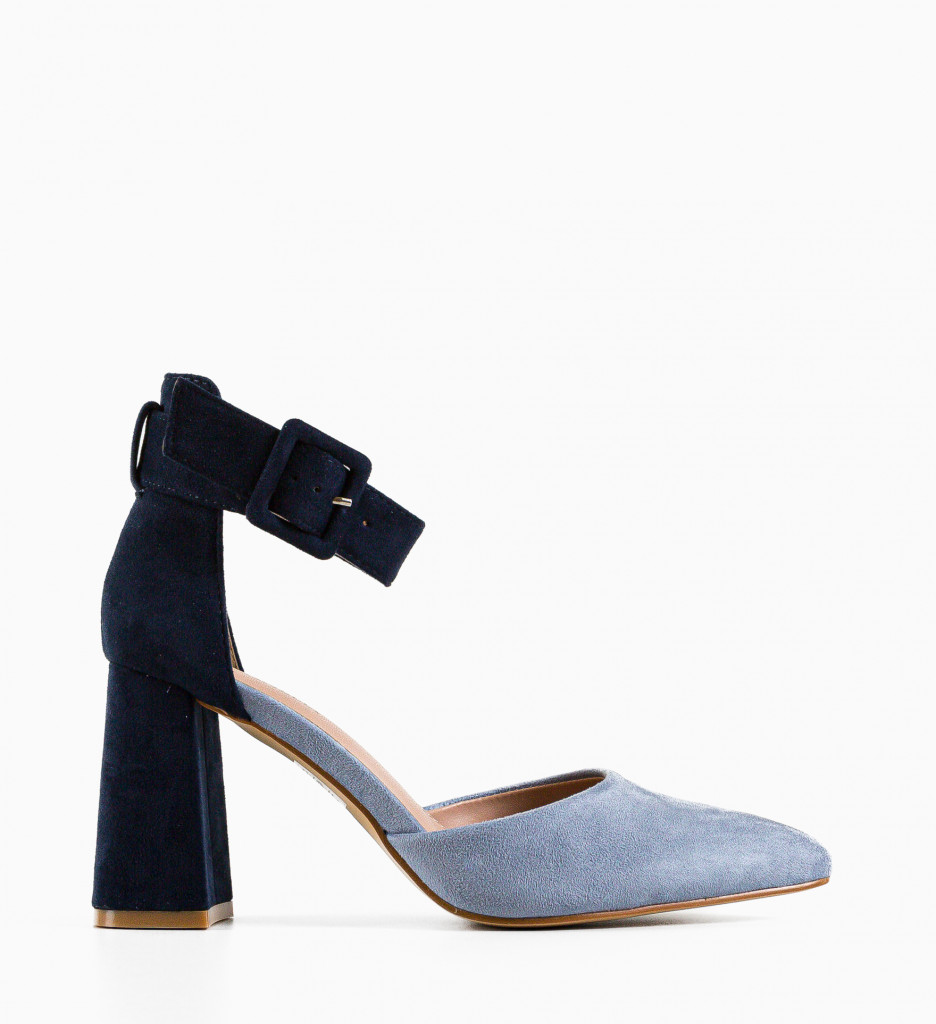 Pantofi cu Toc Albastri Ramzam - Eleganți și Moderni - imagine 4