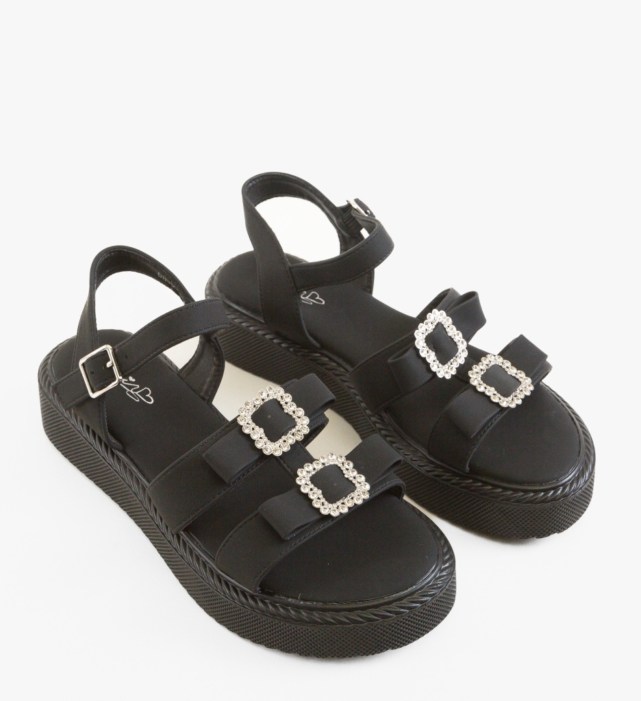 Sandale Dama Jaht Negre Elegante - imagine 4