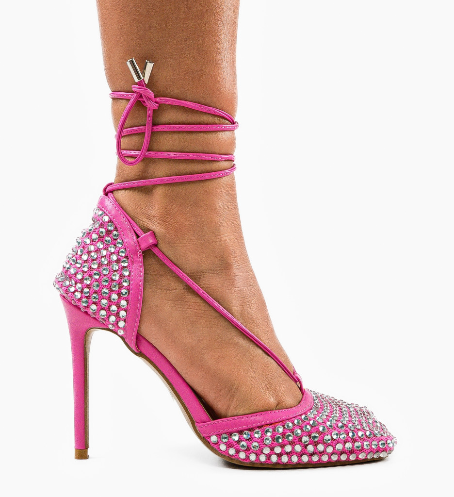 Pantofi Delores Roz Eleganți cu Toc - imagine 5