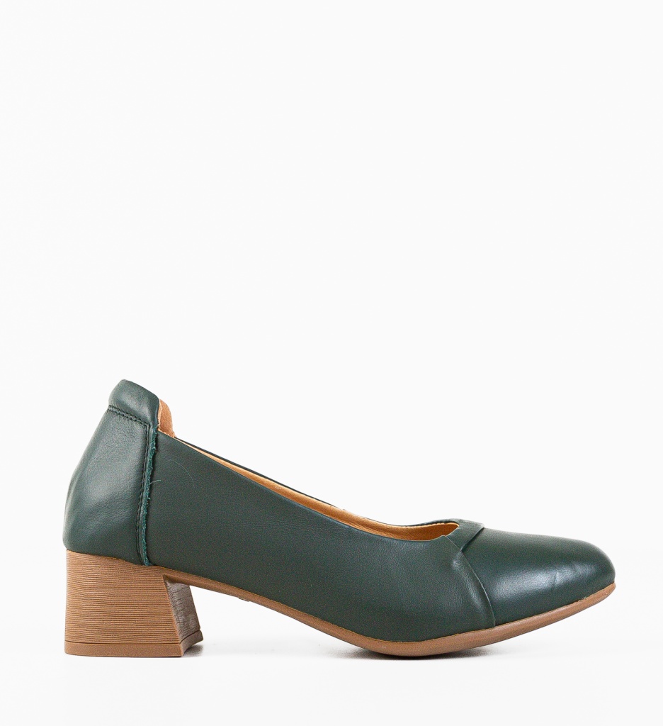 Pantofi dama Hebba Verzi cu toc elegant - imagine 3