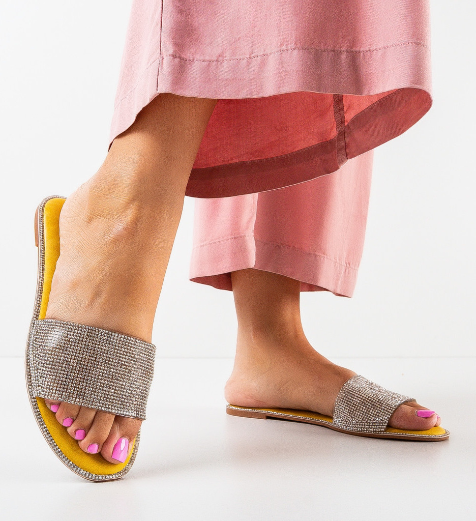 Papuci Dama Galbeni Drew - Confort si Stil