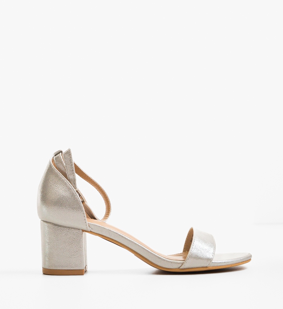 Sandale Toc Argintii Lucano - Stil & Eleganță - imagine 3