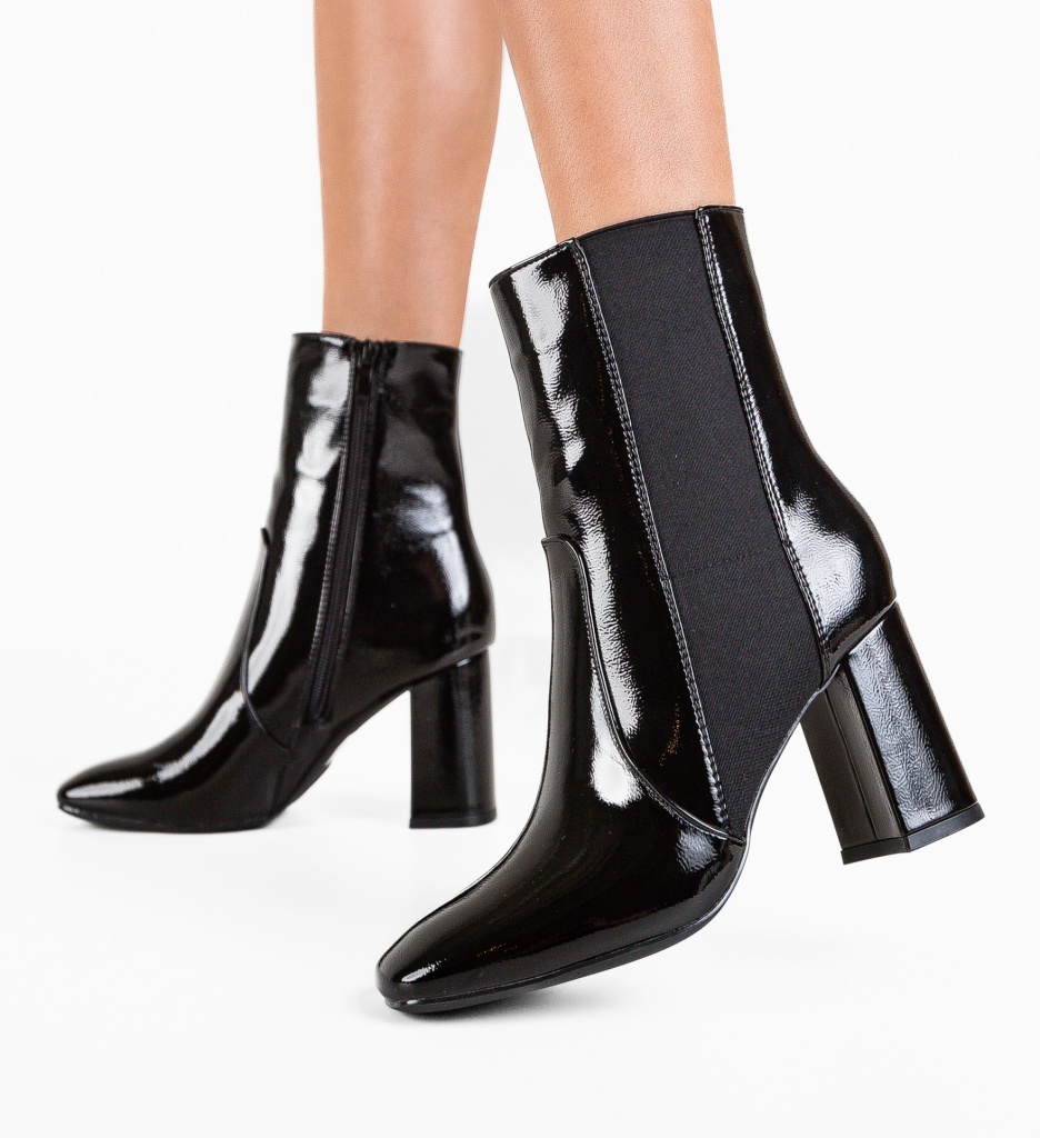 Botine Dama Linds Negre - Eleganță și Confort - imagine 2