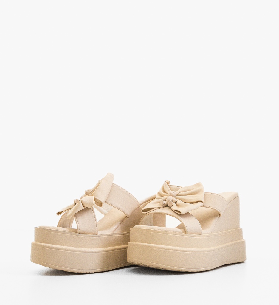 Platforme Dama Bej Elegante Reteon - imagine 5