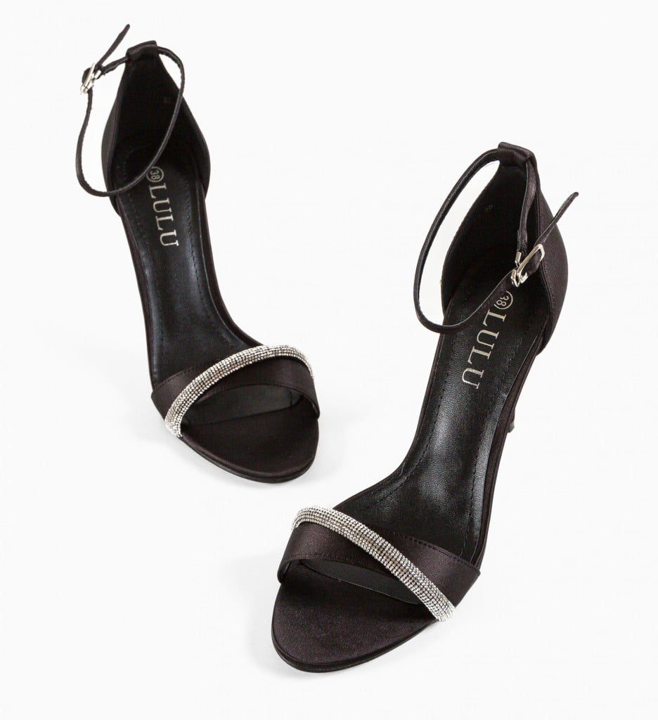 Sandale Dama Daddy Negre cu Toc Elegante - imagine 12