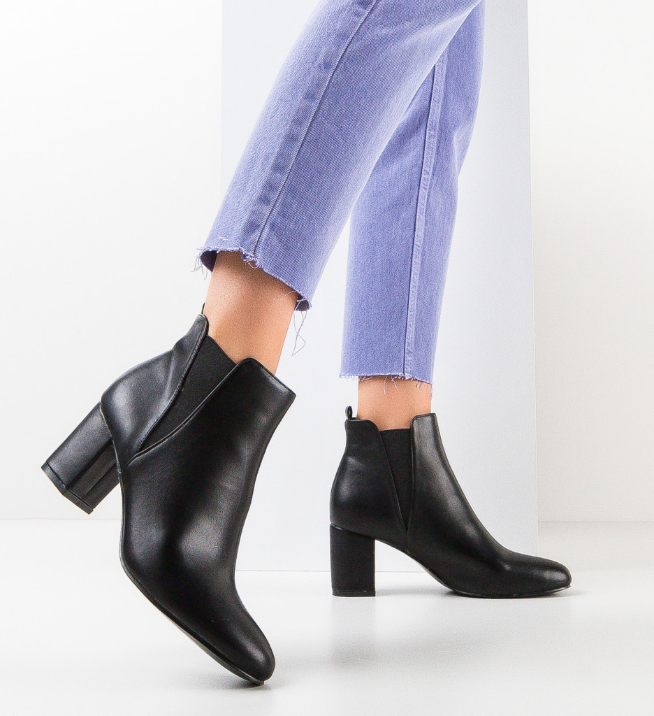 Botine Floyd Negre - Eleganță și Confort - imagine 4