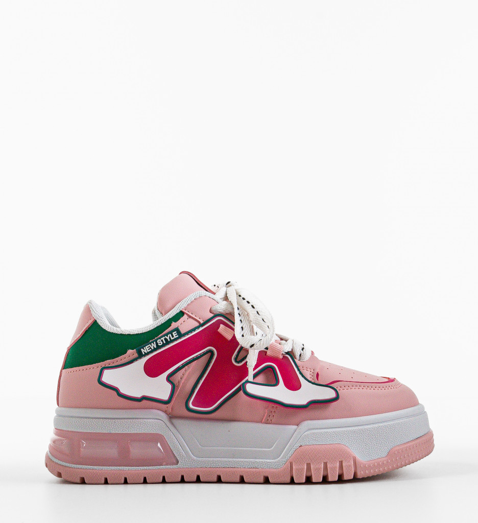 Sneakers Dama Niustile Roz - Stil și Confort Urban - imagine 4