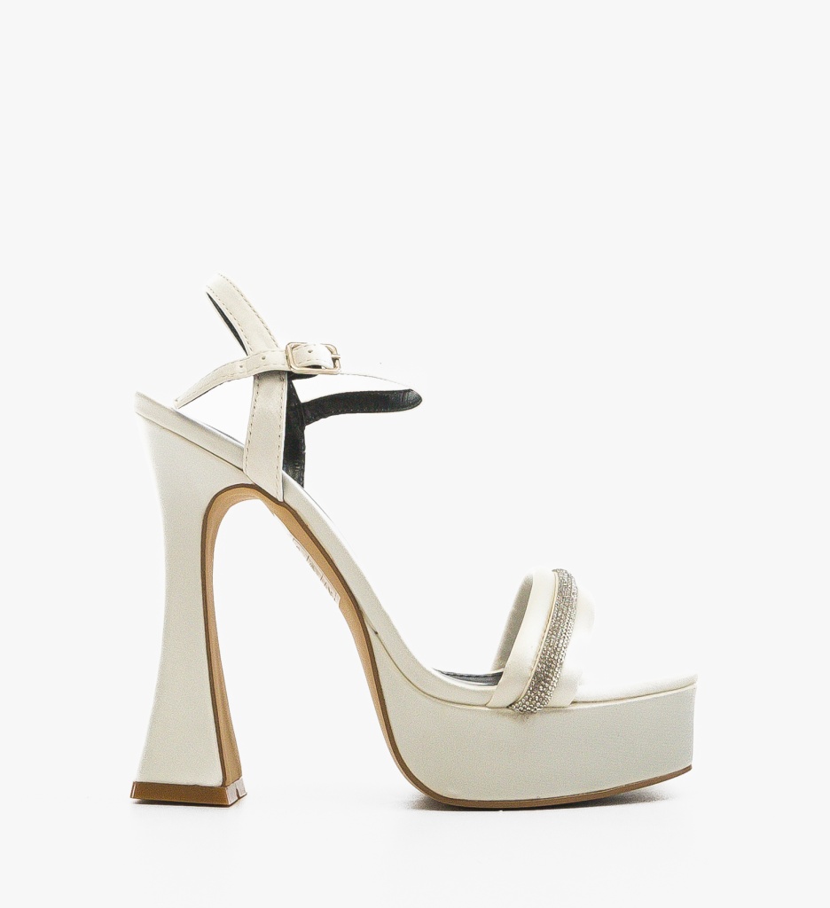 Sandale cu toc Wong Albe | Eleganță și Stil - imagine 3