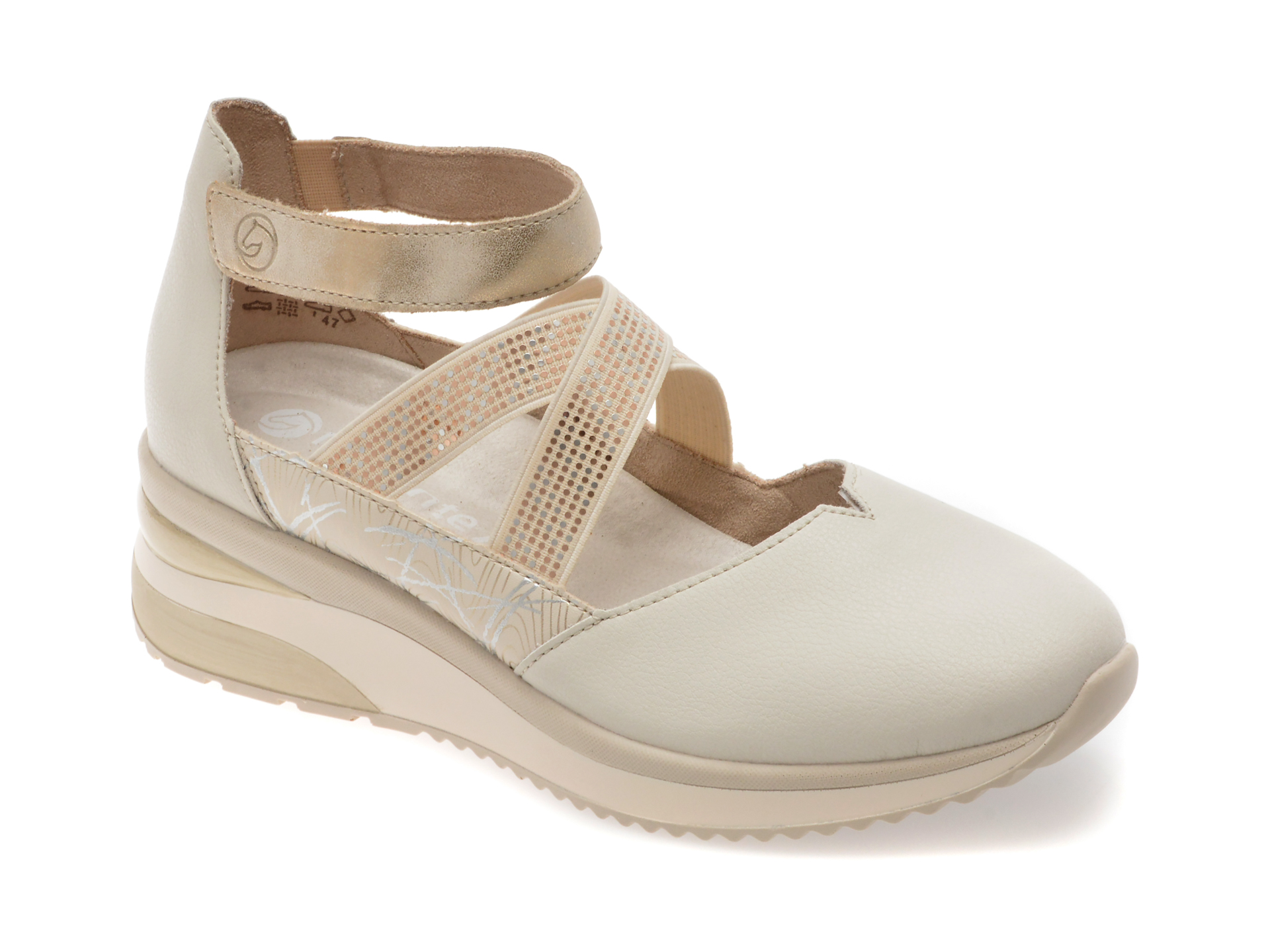 Pantofi Remonte Bej Piele Naturală Confort