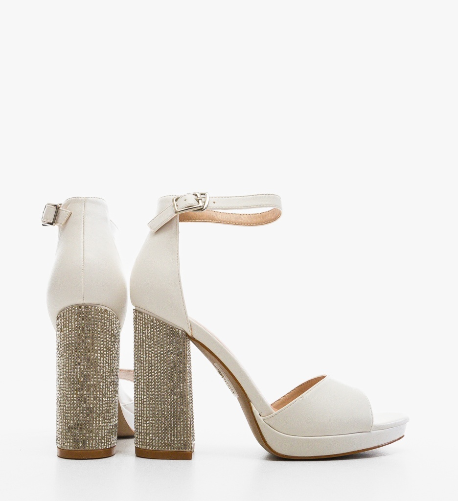 Sandale Dama Jazar Albe Elegante - imagine 2