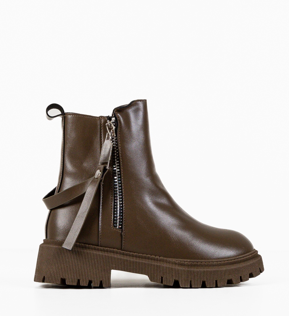 Ghete Dama Kalyner Khaki - Comode si Chic - imagine 4