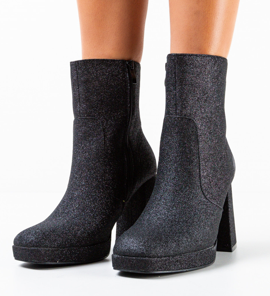 Botine Dama Jazzo Negre | Eleganță și Stil - imagine 2