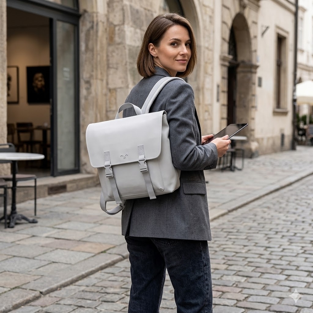 Rucsac Delis Reciclat Uzoma GT2351 Gri - imagine 10