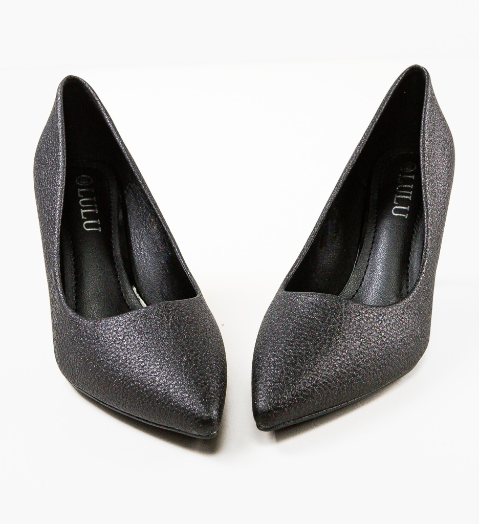 Pantofi Gypyty Negri Eleganți cu Toc - imagine 5