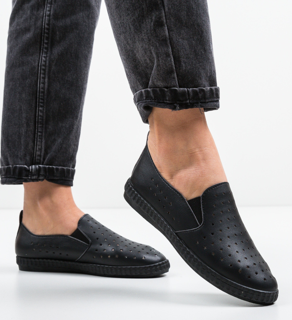 Espadrile Stelars Negre | Confort și Stil Casual - imagine 3