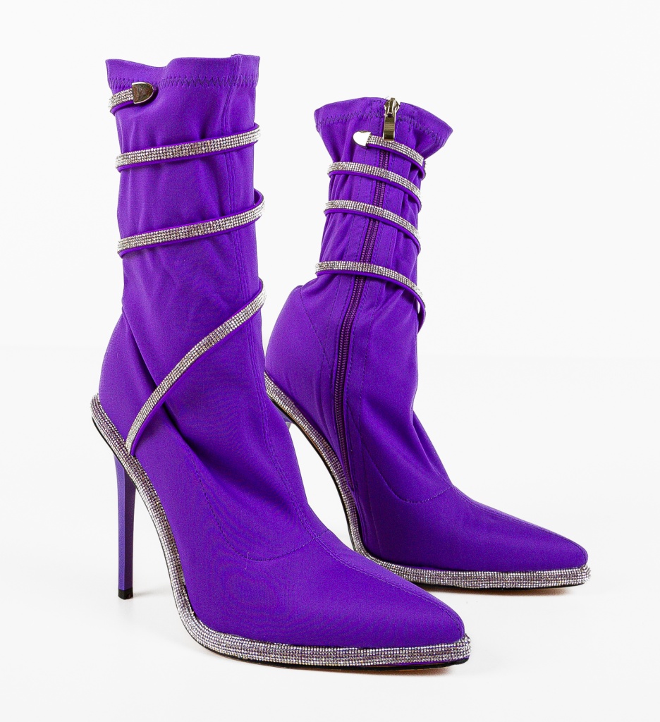 Botine Dama Marijn Mov - Eleganță și Confort - imagine 6