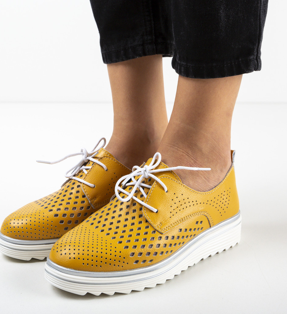 Pantofi Casual Galbeni - Confort și Stil - imagine 4
