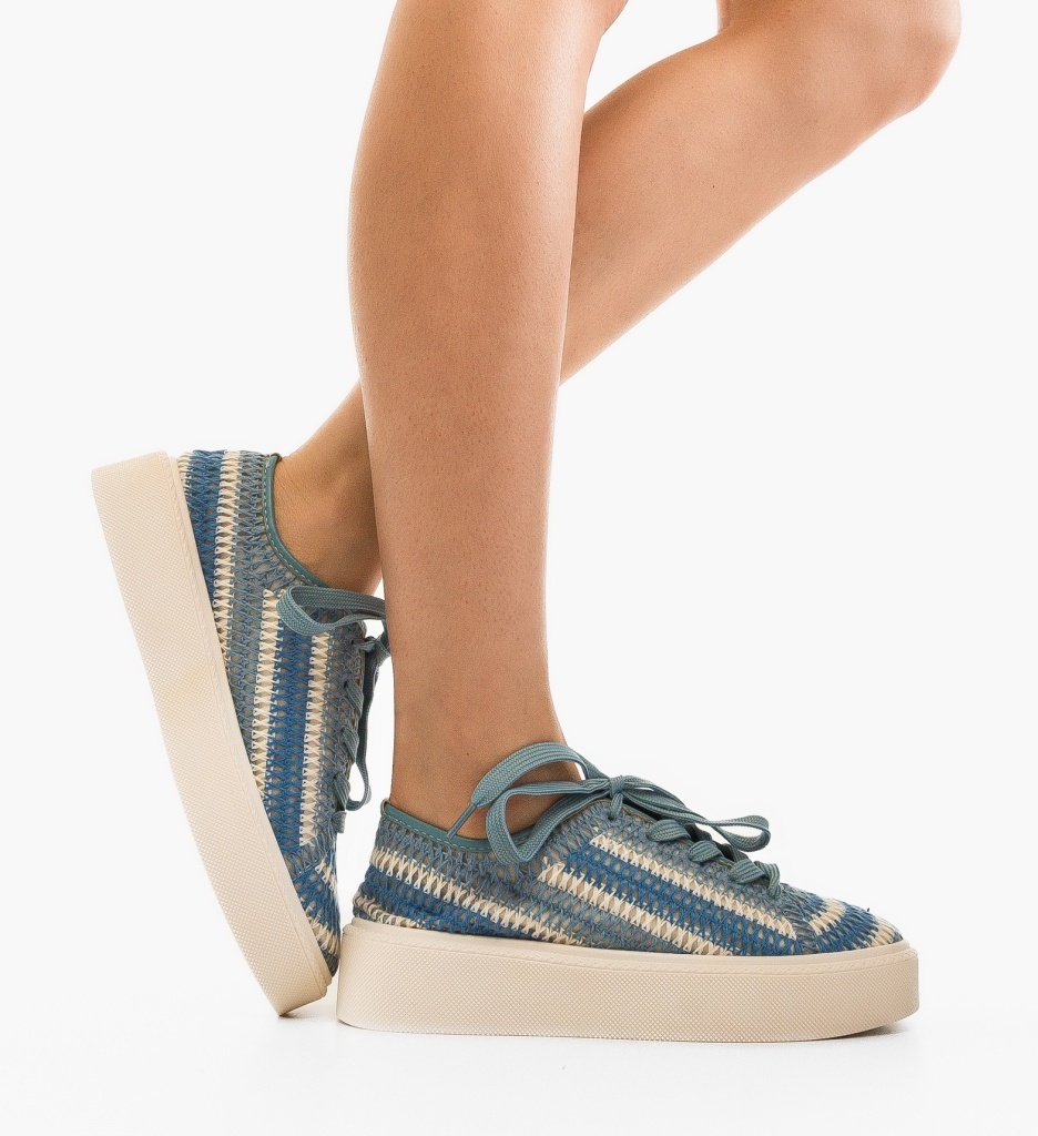 Sneakers Dama Reinbou Albastri - Confort Urban - imagine 2