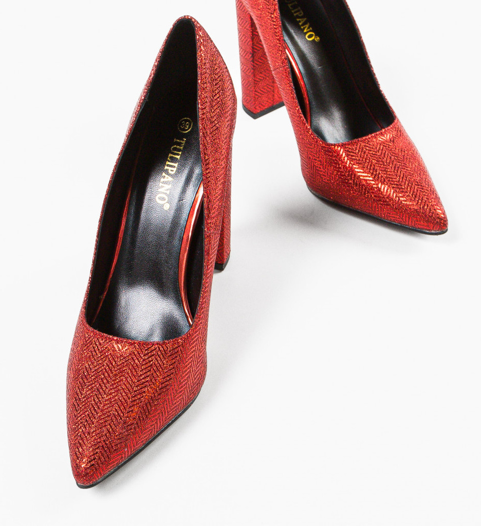 Pantofi dama Traci Rosii - Eleganță și Stil - imagine 6