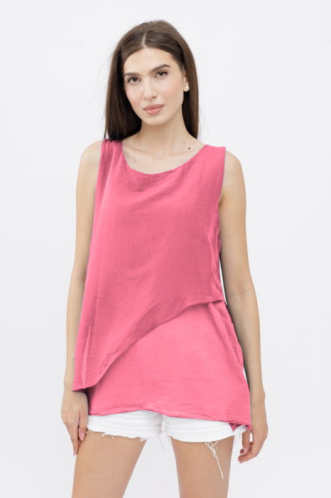 Bluza Asimetrică Shopika - Roz Elegant